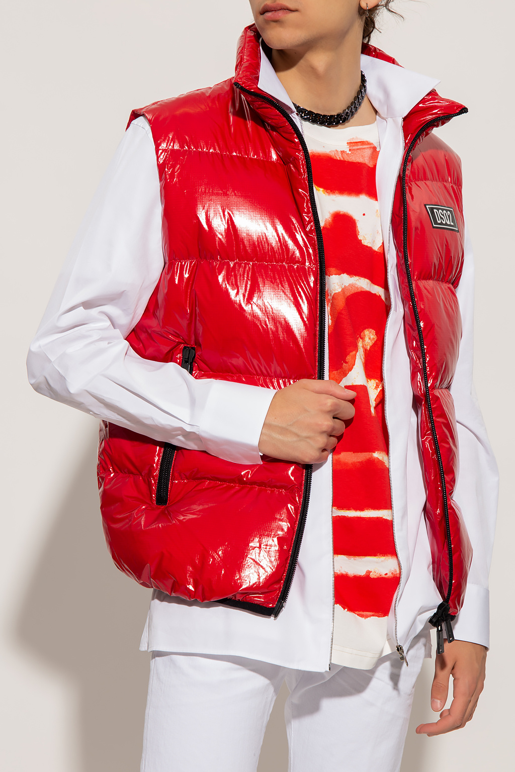 Mens red puffer vest on sale australia